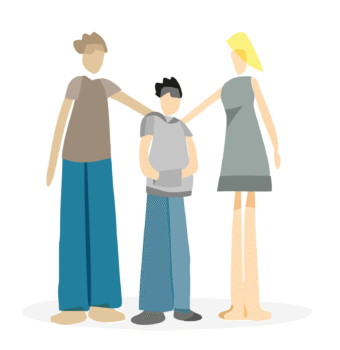 mamma papà e adolescente